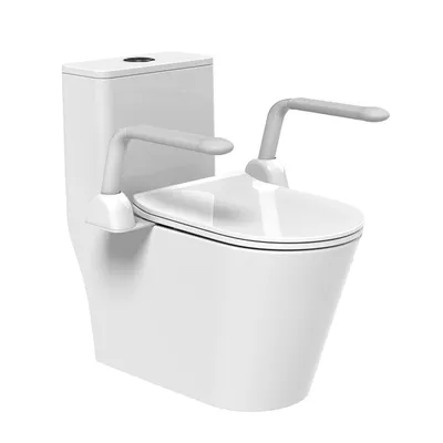 Produktbild von HEUFFE Aufstehhilfe Toilette Klappbar, Robust WC Aufstehhilfe Ohne Bohren, Toilettenstützgestell, Toilettengriff Behindertengerecht