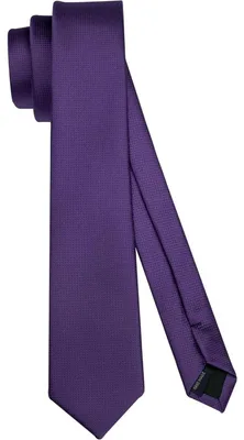 Zdjęcie produktu dla Krawat męski, wąski, jedwabny, fioletowy, 6 cm