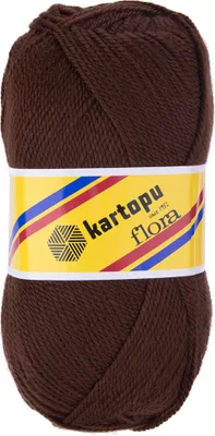 100g Strick-Häkel-Garn KARTOPU FLORA K890 schokobraun