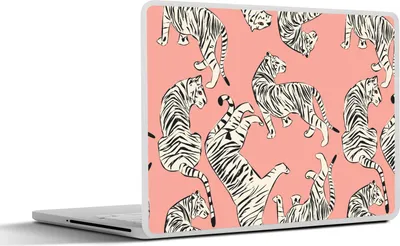 Produktbild von MuchoWow® Laptop Aufkleber Sticker Cover Tiger - Muster - Dschungel 30x22 cm - Laptop-Sticker