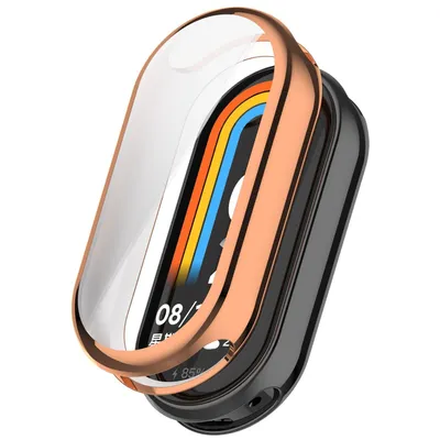 Immagine prodotto di Per Xiaomi Smart Band 9 copertura completa Soft TPU placcato Smart Case Cover protettiva Rose Gold