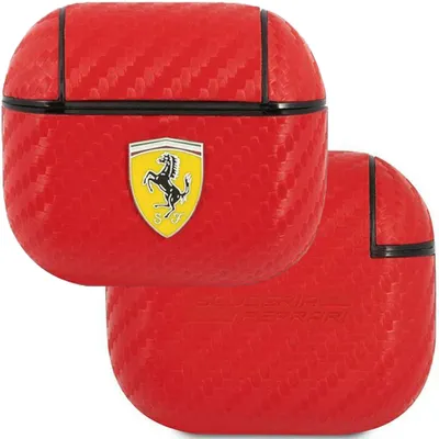 Produktbild von Ferrari FESA3CARE AirPods 3 Hlle rot/rot On Track PolyurethanCarbon