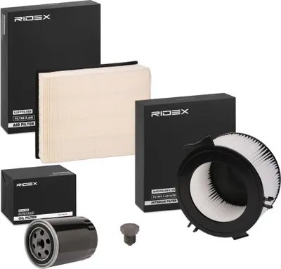 Produktbild von RIDEX Filterset Inspektionspaket Filtersatz für VW Transporter IV Bus (70B, 70C, 7DB, 7DK, 70J, 70K, 7DC, 7DJ) Transporter IV Kastenwagen