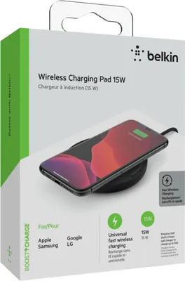 Produktbild von Belkin BOOST Charge Wirel.Charg. Pad 15W ohne Netzteil, schwarz