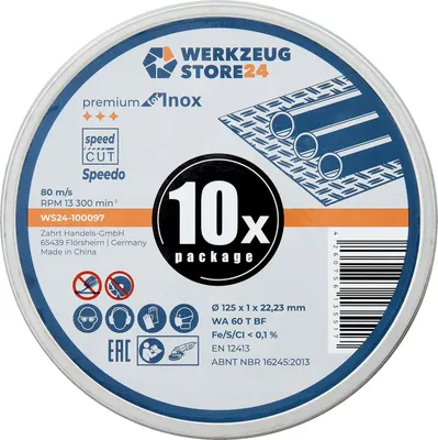 Produktbild von WS24 10x Spezialtrennscheibe 125 x 1 x 22 FastCut Inox in Metalldose - WS24-100097
