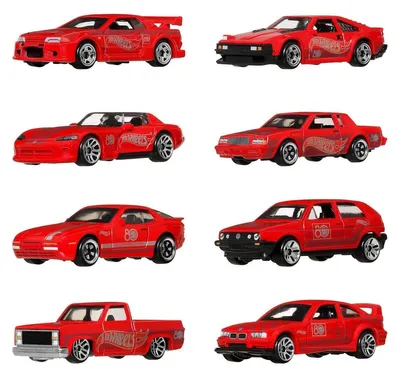 Produktbild von Hot Wheels JGK09, Fahrzeug-Set, 3 Jahr(e), Kunststoff, Metall, Rot