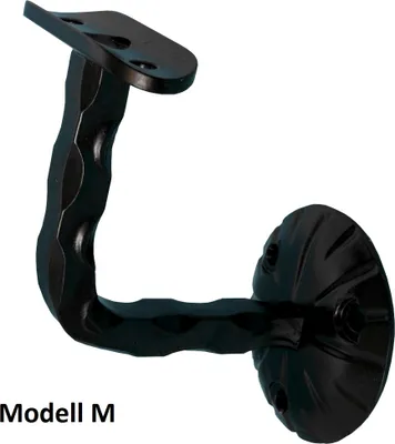 Produktbild von Kambala Handlauf lackiert Ø 42 mm mit bearbeiteten Enden ohne Handlaufhalter passende Handlaufhalter Modell M schwarz Pulverbeschichtet