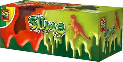 Produktbild von SES Creative Slime Schleim - T-Rex 2x120gr, Schleim, 3 Jahr(e), Grün, Rot, 2 Stück(e)