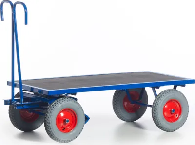 Produktbild von Rollcart Handpritschenwagen ohne Bordwände 1000 x 700 x 410 mm LxBxH Vollgummi