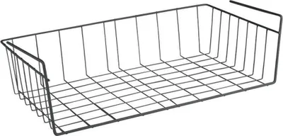 Produktbild von Metaltex hängekorb metall 50 cm - Schwarz - Aufh\u00e4ngen ohne Bohren