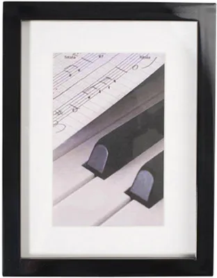 Obrázok produktu pre Drevený rám Henzo Piano, čierny, 13 x 18 cm, s paspartou