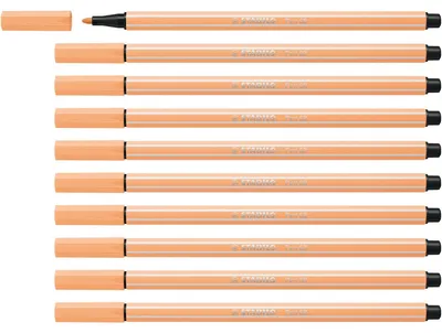 Image de Feutre STABILO Premium - Pen 68 - Lot de 10 - orange clair
