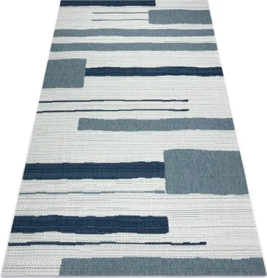 Zdjęcie produktu dla Dywan Sznurkowy SIZAL COLOR 19676369 Linie beż /  niebieski 120x170 cm