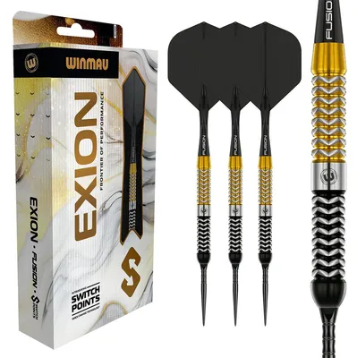 Produktbild von Winmau Exion Steeldart für Wettkampf mit Fusion- & Switch-Points und Multi-Profile-Griffen