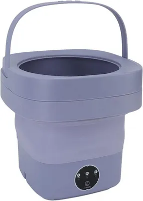 Immagine prodotto di Lavatrice piccola, portatile e pieghevole, 100-240 V, ideale per tutto l'appartamento; lavatrice automatica piccola e pieghevole per appartamenti di studenti (viola)