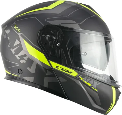 Immagine prodotto di Casco modulare CGM 569G C-MAX CITY Nero Opaco Giallo Fluo taglia M