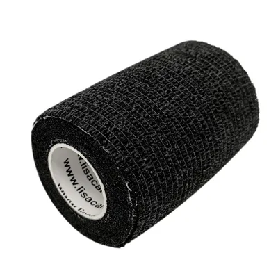 Produktbild von LisaCare selbsthaftende Bandage - Schwarz - 7,5cm x 4,5m