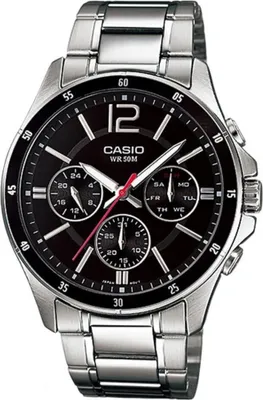 Image de Casio Hommes Montre à quartz analogique avec bracelet en acier inoxydable MTP-1374D-1