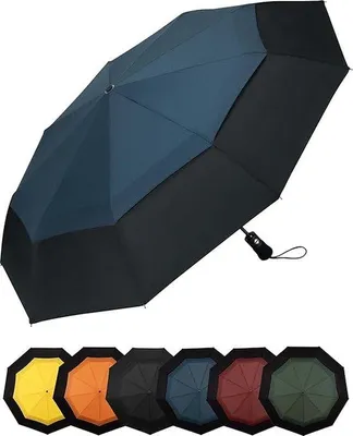 Produktbild von Famanu Regenschirm Premium - Doppeldach, windfest, kompakt