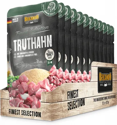 Produktbild von BELCANDO® Truthahn mit Amaranth & Erbsen 12x 125g