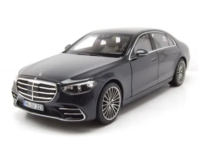 Produktbild von Mercedes S-Klasse AMG 2021 dunkelblau metallic Modellauto 1:18 Norev