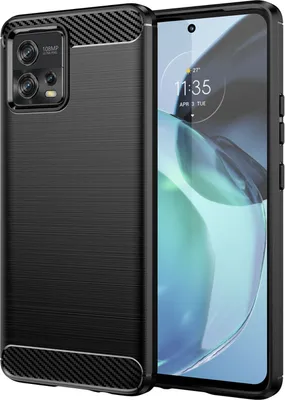 Obrázok produktu pre Kryt Carbon Case kompatibilný s Motorola Moto G72 flexibilný silikónový karbónový kryt čierny