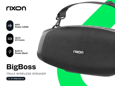 Produktbild von Rixon BigBoss Bluetooth Speakers 100W black