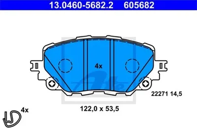 Produktbild von ATE Bremsbeläge für Abarth 124 Fiat 124 Mazda Mx-5