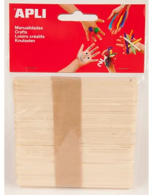 Immagine prodotto di Bastoncini da gelato in legno - Naturali - 114 x 10 mm - 50 pezzi