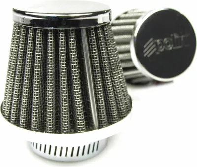 Zdjęcie produktu dla Filtr powietrza Polini Metal Air Filter 38mm prosty chrom