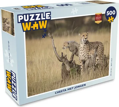 Obrázek produktu pro MuchoWow MuchoWow® Puzzle 500 ks Gepard s mláďaty