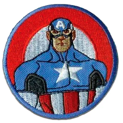 Produktbild von Marvel © Avengers Captain America 2 - Aufnäher, Bügelbild, Aufbügler, Applikationen, Patches, Flicken, Zum Aufbügeln, Größe: 6 x 6 cm