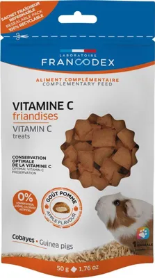 Image de FRANCODEX Friandises à la vitamine C - Friandise pour cochon d'Inde - 50g
