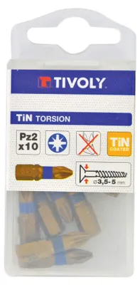 Obrázek produktu pro Timoly 11522260200, sada 10 kusů bitů do šroubováků, typ Pozidriv Pz2