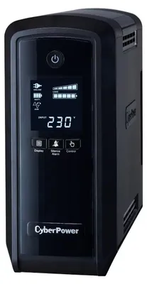 Produktbild von CyberPower CP900EPFCLCD Line-Interactive USV 900VA/540W Reine Sinuswelle, AVR, LCD, USB (HID), RS232, RJ45 Lan Protection, Ausgang (6) Schuko, Standby (Offline), 0,9 kVA, 540 W, Reiner Sinus, 170 V, 270 V
