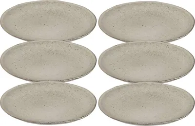 Produktbild von Broste Copenhagen NORDIC SAND Dessertteller 20 cm Set6