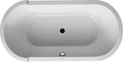 Produktbild von Duravit Badewanne Starck 160 x 80 x 60 cm, oval R-Schräge, Acrylverkleidung, Gestell, weiß, 700409000000000