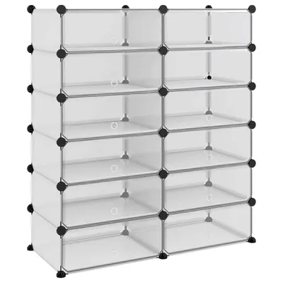 Produktbild von Schuhregal Transparent 94,5x36,5x106 cm PP