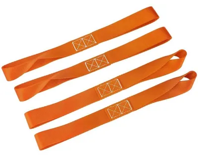 Produktbild von Zurrschlaufen 1" x 12" Doppelschlaufen 4 Stück Orange 2300 Lbs Bruchfestigkeit