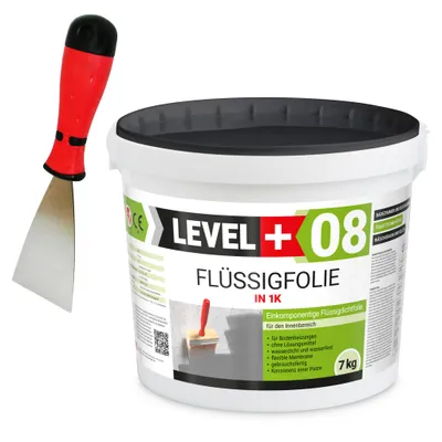 Produktbild von Dichtset Flüssigfolie 7 kg Edelstahlspachtel 60mm Abdichtung Dichtfolie SET402
