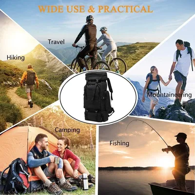Obrázok produktu pre Turistický batoh 80L, vodotesný, veľký, ľahký, na kempovanie