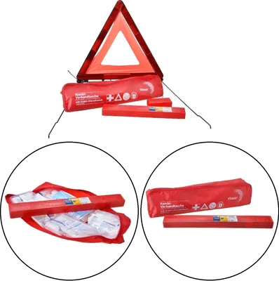 Produktbild von 44-teiliges Erste Hilfe Set Auto – STVZO-Tasche inkl. Warndreieck & Masken – KFZ Sicherheitsset