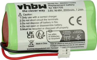 Produktbild von vhbw Akku kompatibel mit Euro Pro Shark V1705i, V1705 Staubsauger (2000 mAh, 3,6 V, NiMH)