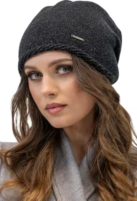 Produktbild von Vivisence Dámska čiapka Beanie Hat Winter Vyrobené z teplej vlnenej priadze Klasická jesenná zimná čiapka Útulný s vnútornou podšívkou Perfektné Fit Extra Comfort Model 7087, Black Melange, Jedna veľk