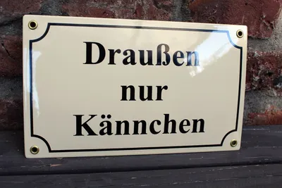 Produktbild von Emaille Schild Draussen nur Kännchen