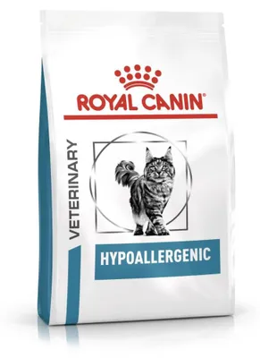 Produktbild von Royal Canin Veterinary Hypoallergenic 400g Trockenfutter für Katzen mit Futtermittelunverträglichkeiten und Allergien