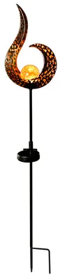 Produktbild von Globo Solarleuchte LED Solarleuchte 0,06W Warmweiß IP44 Schwarz, Metall 90cm 33530G
