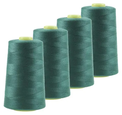 Produktbild von 4 x 4572m Qualitäts Overlock-Garn  Overlock-Nähgarn Farben 581 bis 620, Farbe:A619 minttürkis