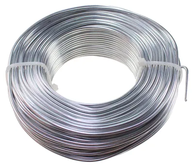 Produktbild von 60m Aluminiumdraht Ø 2mm Aludraht Basteldraht Dekodraht Schmuckdraht silber eloxiert