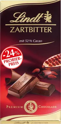 Produktbild von Lindt Zartbitter Tafel Promotion einzigartiges Geschmackserlebnis 100g